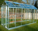 Grey Aluminium Greenhouse 11 - Double Door